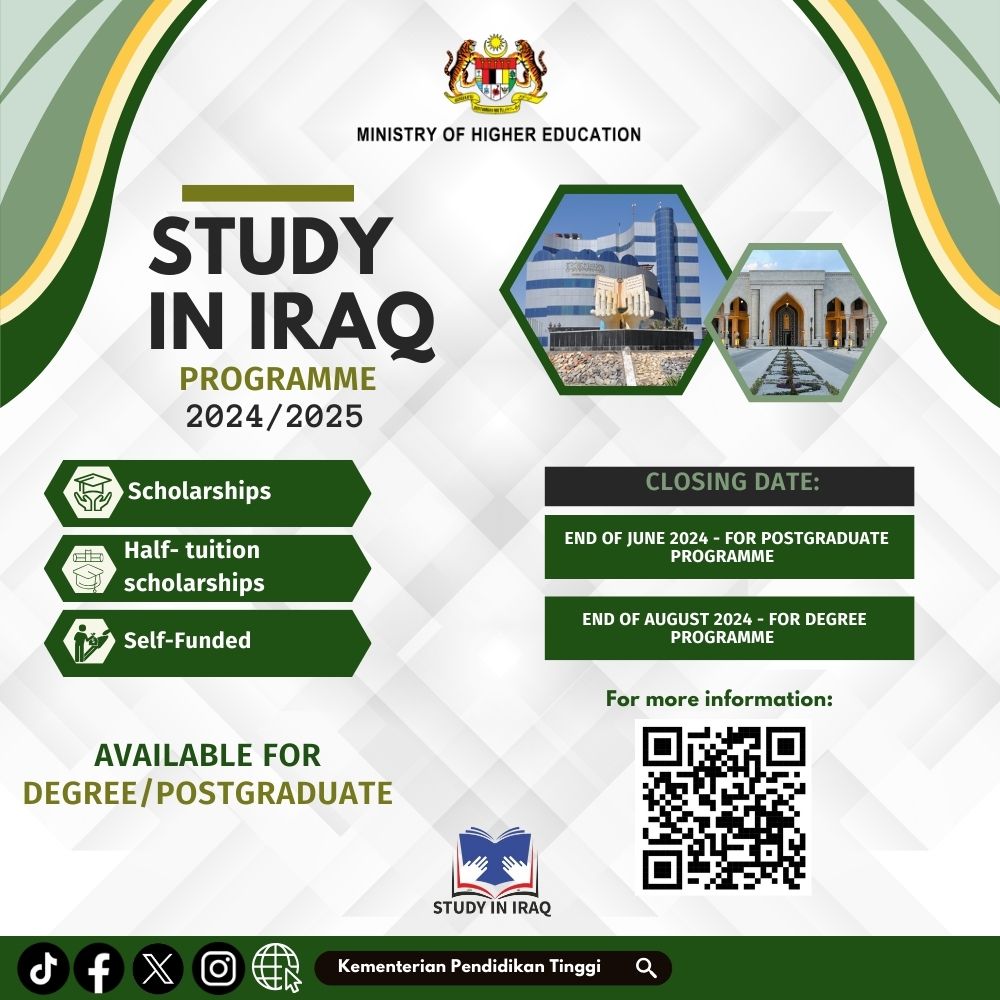 POSTER TAWARAN BIASISWA STUDY IN IRAQ